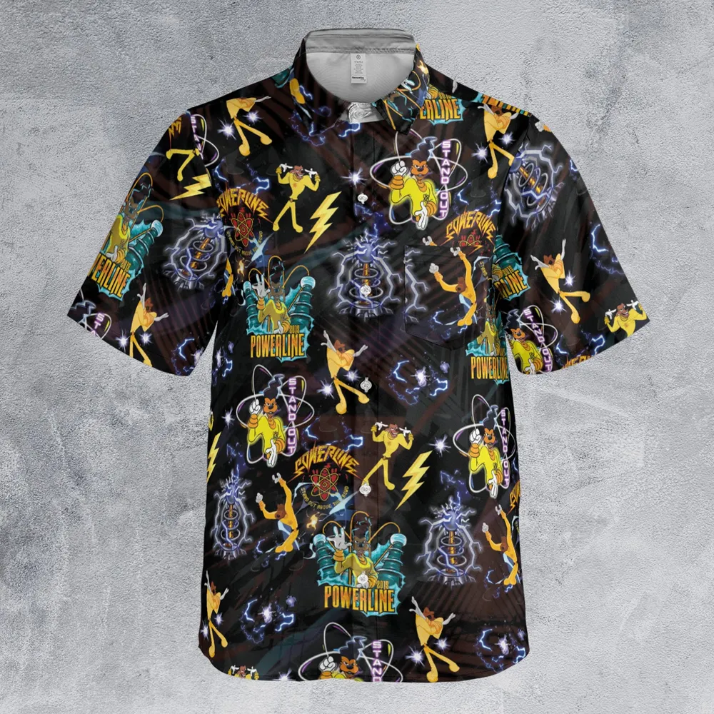 Powerline Concert A Goofy Movie Short-sleeve Pocket Shirt - 1
