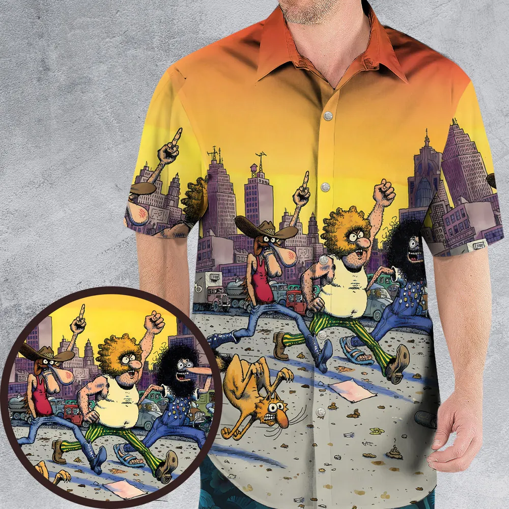 The Fabulous Furry Freak Brothers Hawaiian Shirt - 1