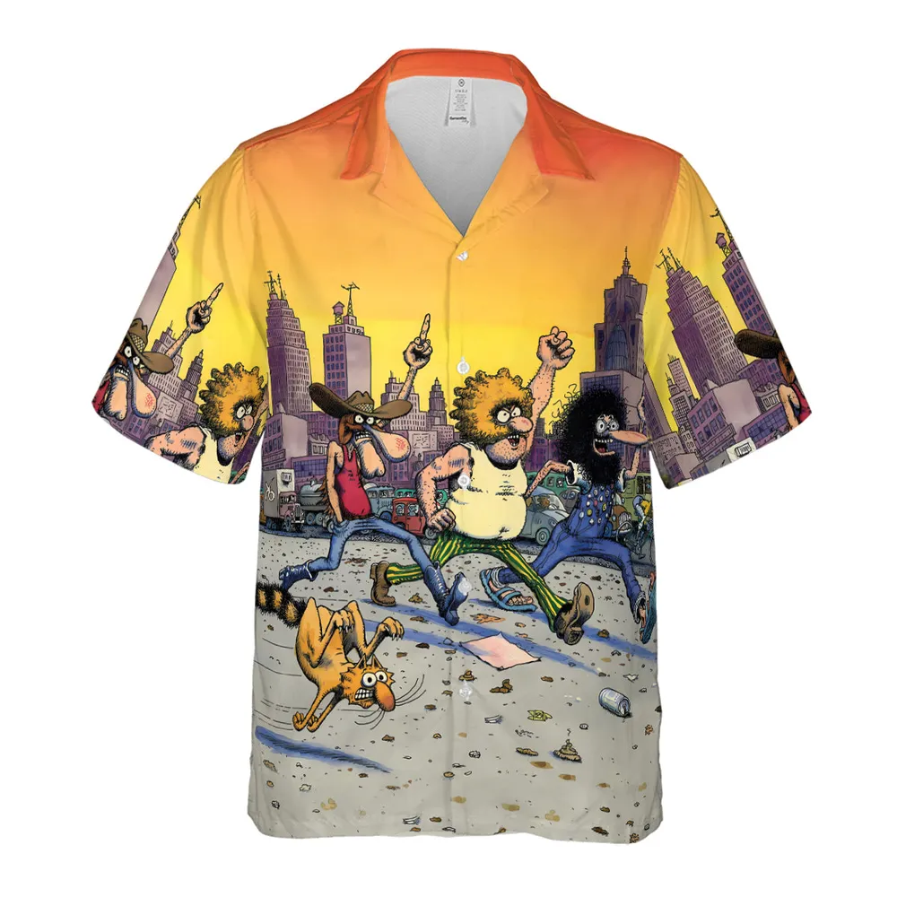 The Fabulous Furry Freak Brothers Hawaiian Shirt - 2