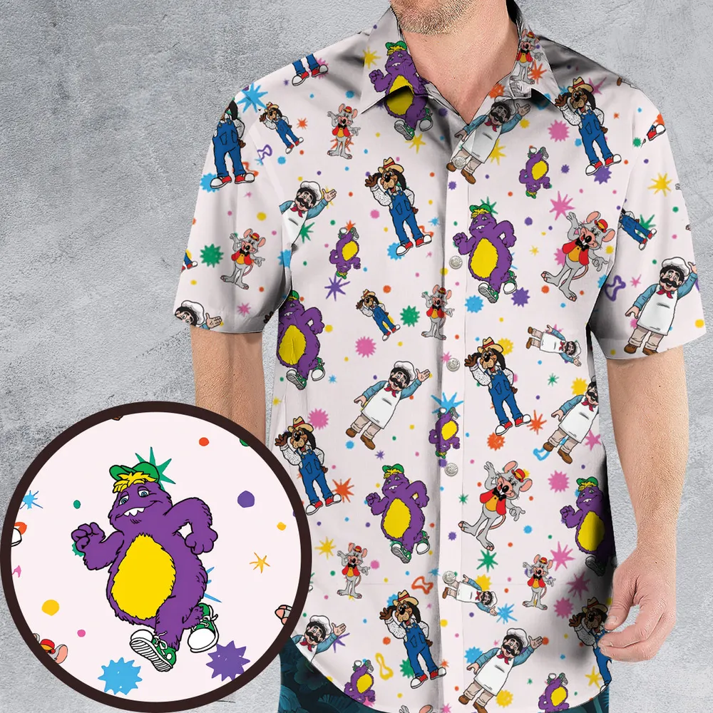 Cheezer Weezer Chuck E Cheese Hawaiian Shirt - 1
