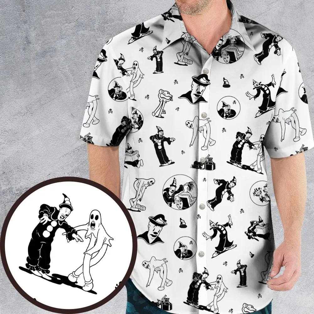 Koko the Clown and the Ghost Hawaiian Shirt - 1