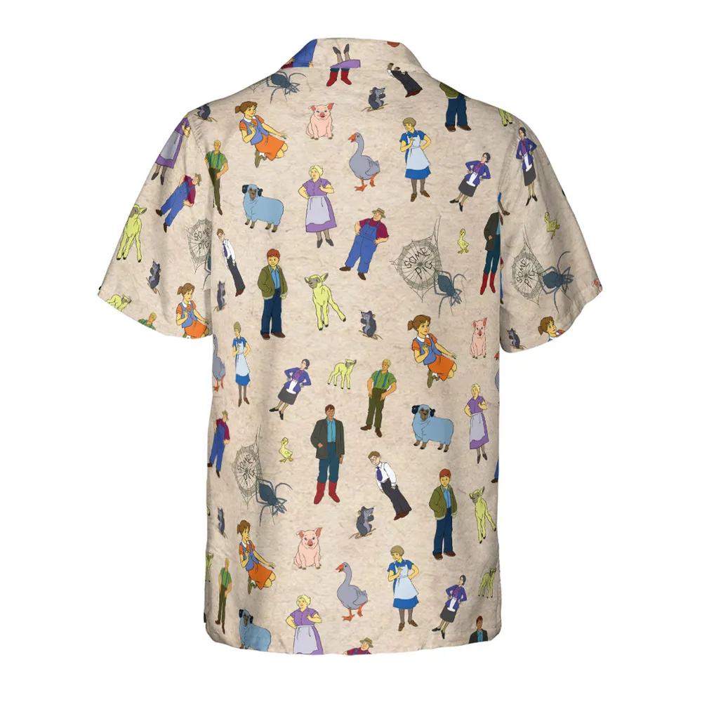 Beloved Children's Tale Charlotte's Web Cartoon Characters  Hawaiian Shirt - 3