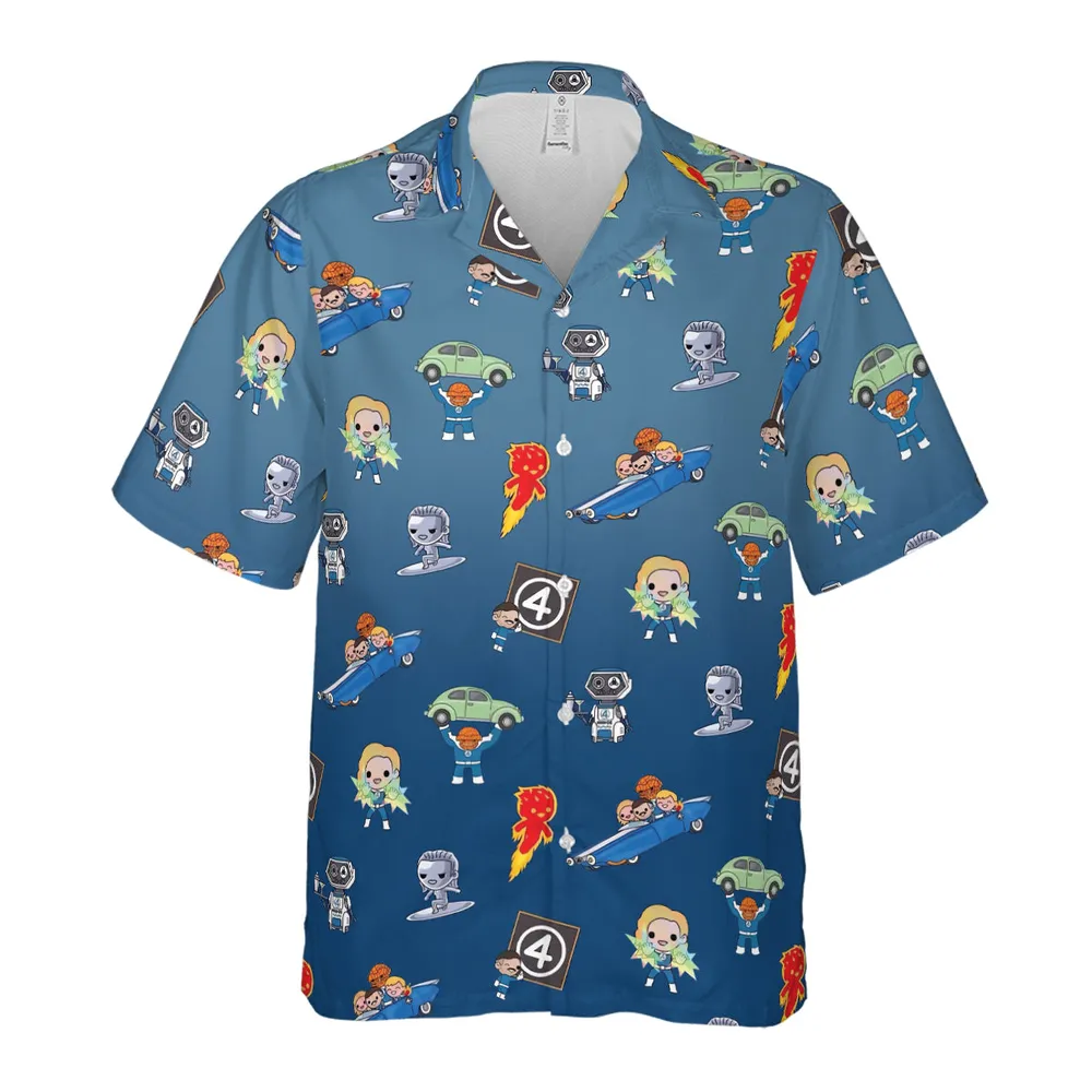 Power Up Fantastic Four Hawaiian Shirt - 2