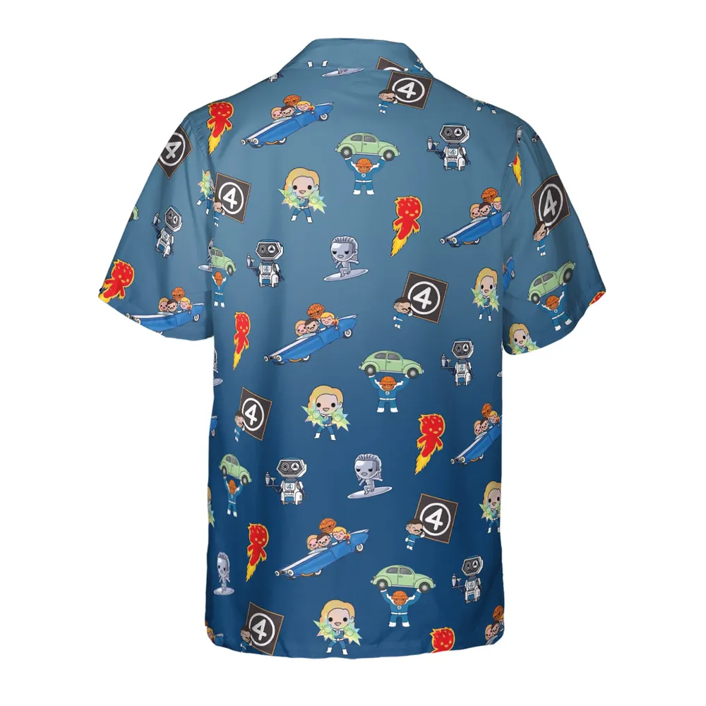 Power Up Fantastic Four Hawaiian Shirt - 3
