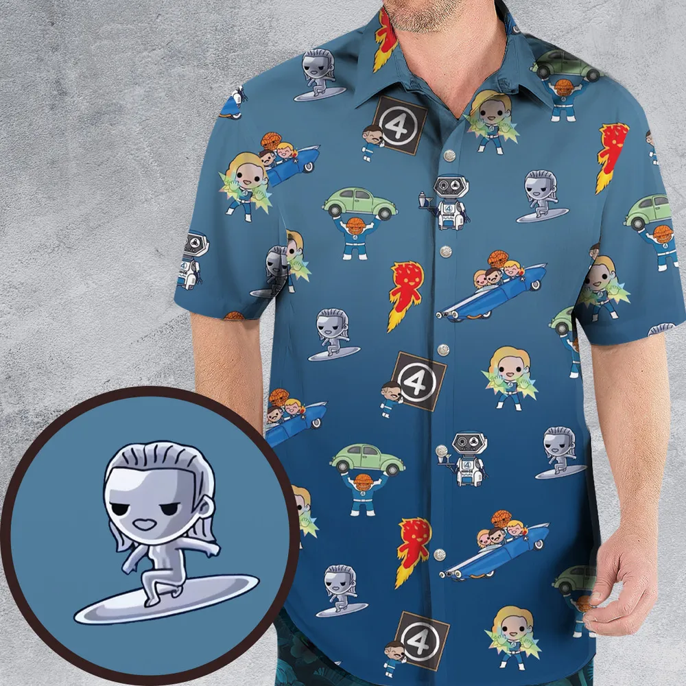 Power Up Fantastic Four Hawaiian Shirt - 1