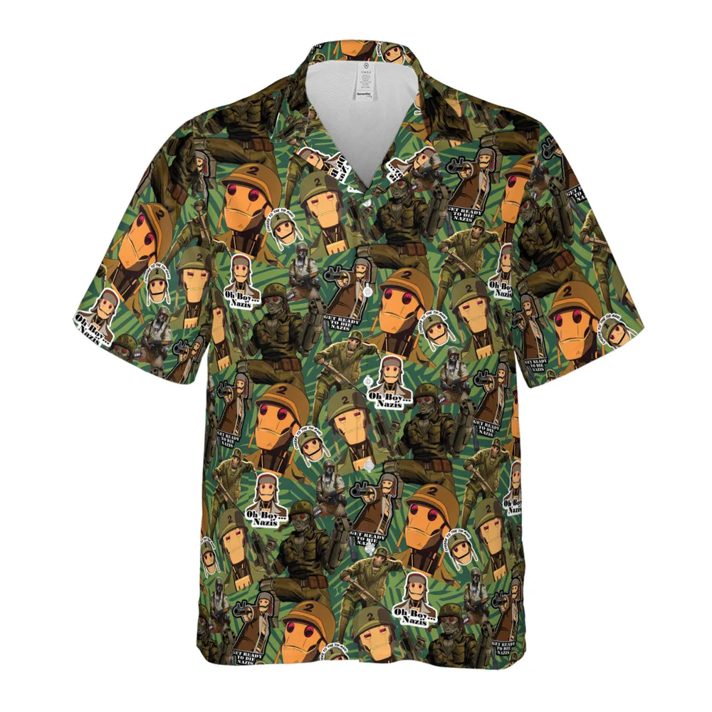 GI Robot Creature Commandos Hawaiian Shirt - 2