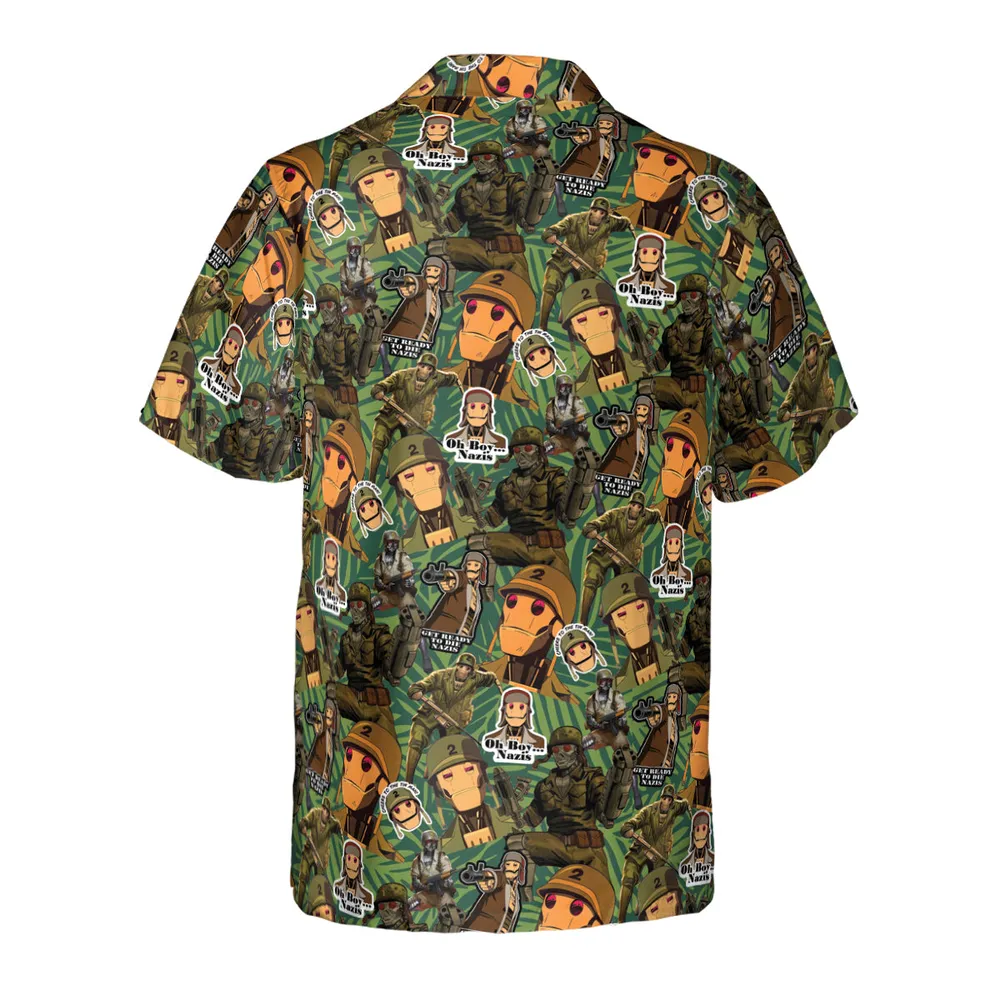 GI Robot Creature Commandos Hawaiian Shirt - 3