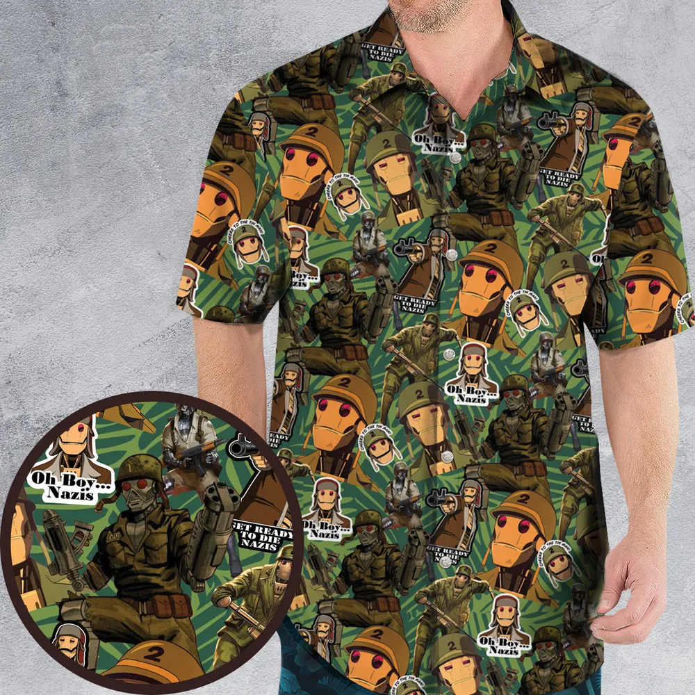 GI Robot Creature Commandos Hawaiian Shirt - 1