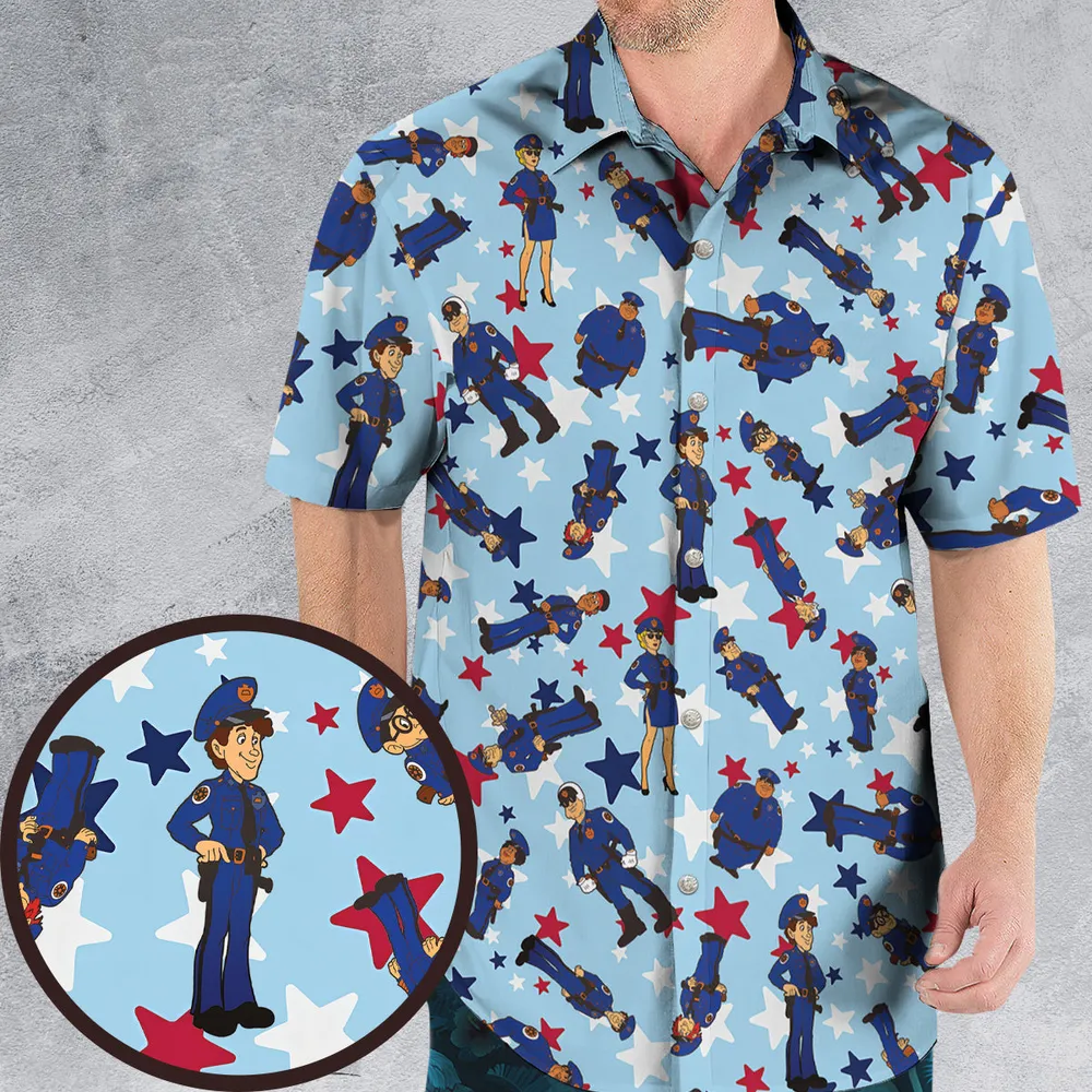 Police Academy Cartoon Characters Hawaiian Shirt - 1