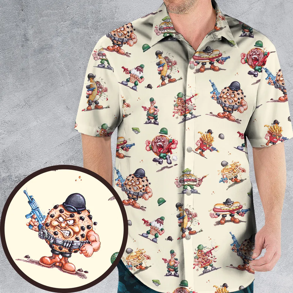 Kitchen Commandos and Refrigerator Rejects Food Fighters Hawaiian Shirt - 1