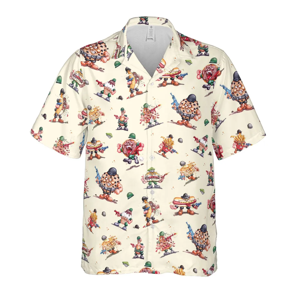 Kitchen Commandos and Refrigerator Rejects Food Fighters Hawaiian Shirt - 2