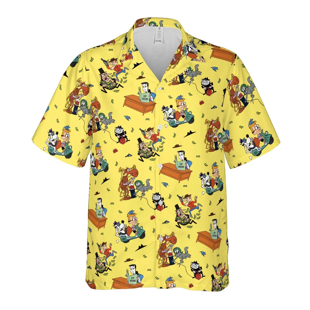 Moose And Squirrel The Adventures of Rocky and Bullwinkle Hawaiian Shirt - 2