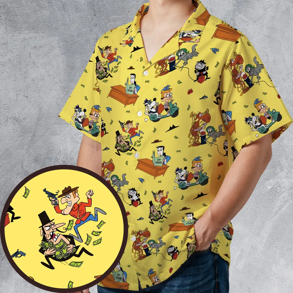 Moose And Squirrel The Adventures of Rocky and Bullwinkle Hawaiian Shirt - 1