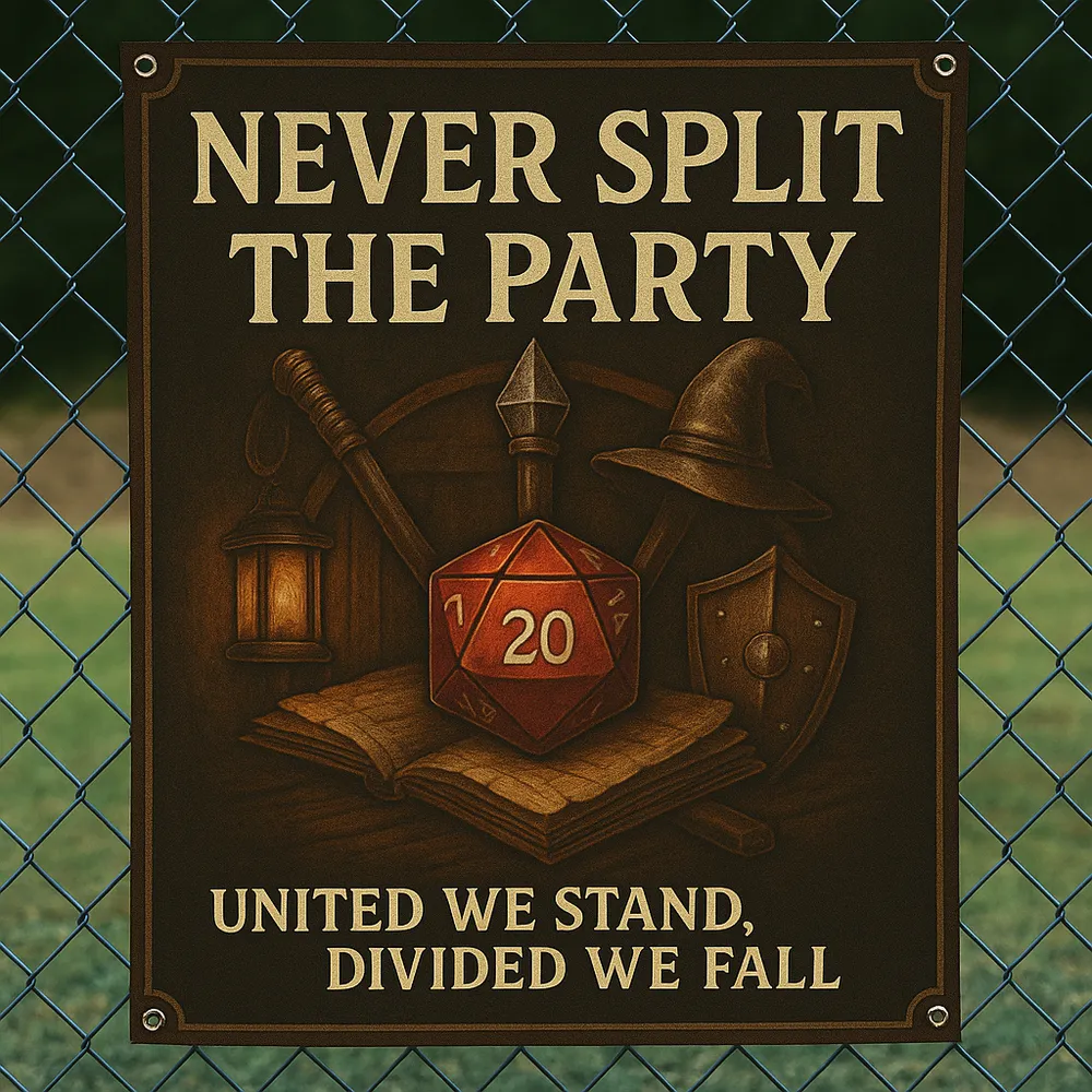 Never Split The Party Flag - 1