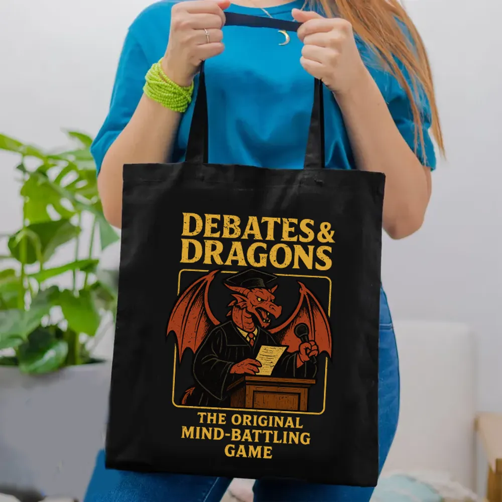 Debates & Dragons Professor Lined Tote Bag - 1
