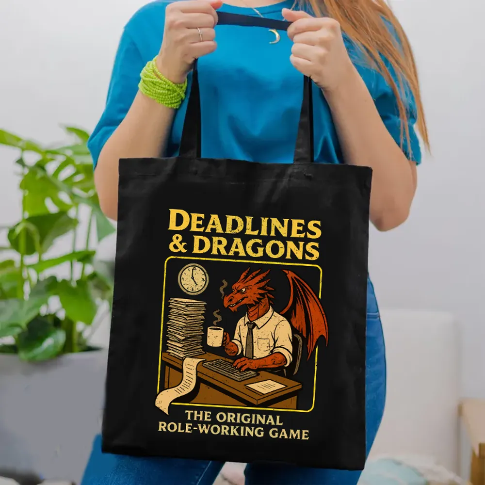 Deadlines & Dragons Tote Bag - 1