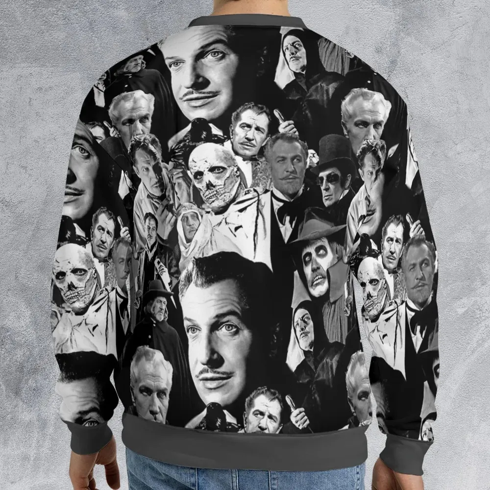 Horror Characters The Many Faces Of Vincent Price All-over Print Sweatshirt - 2