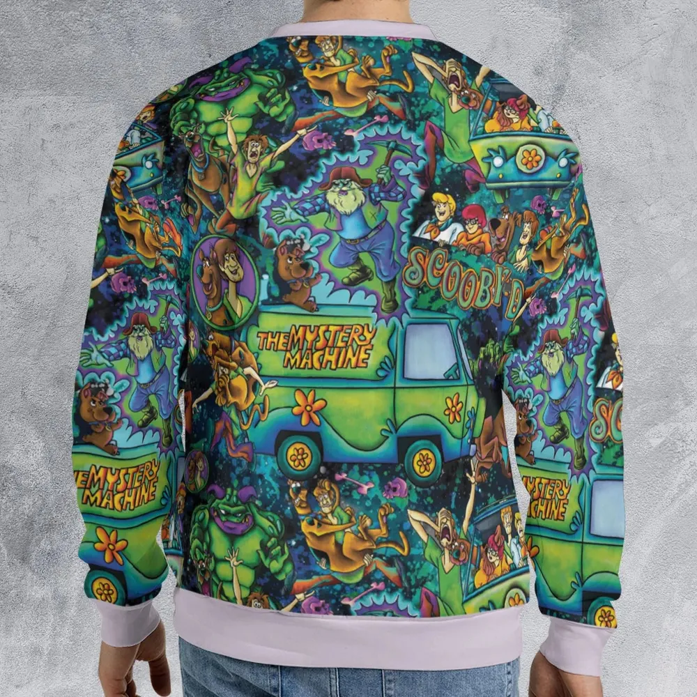 Monsters Mayhem and The Mystery Machine Scooby Doo All-over Print Sweatshirt - 2