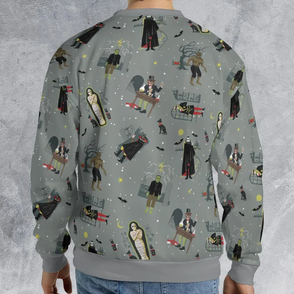Classic Monsters Halloween All-over Print Sweatshirt - 2