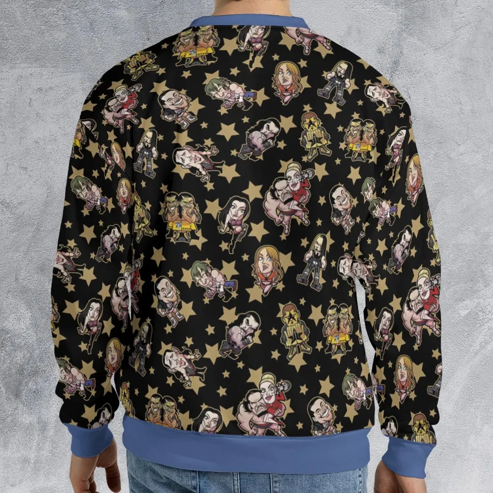Wrestlers Mini Icons All-over Print Sweatshirt - 2