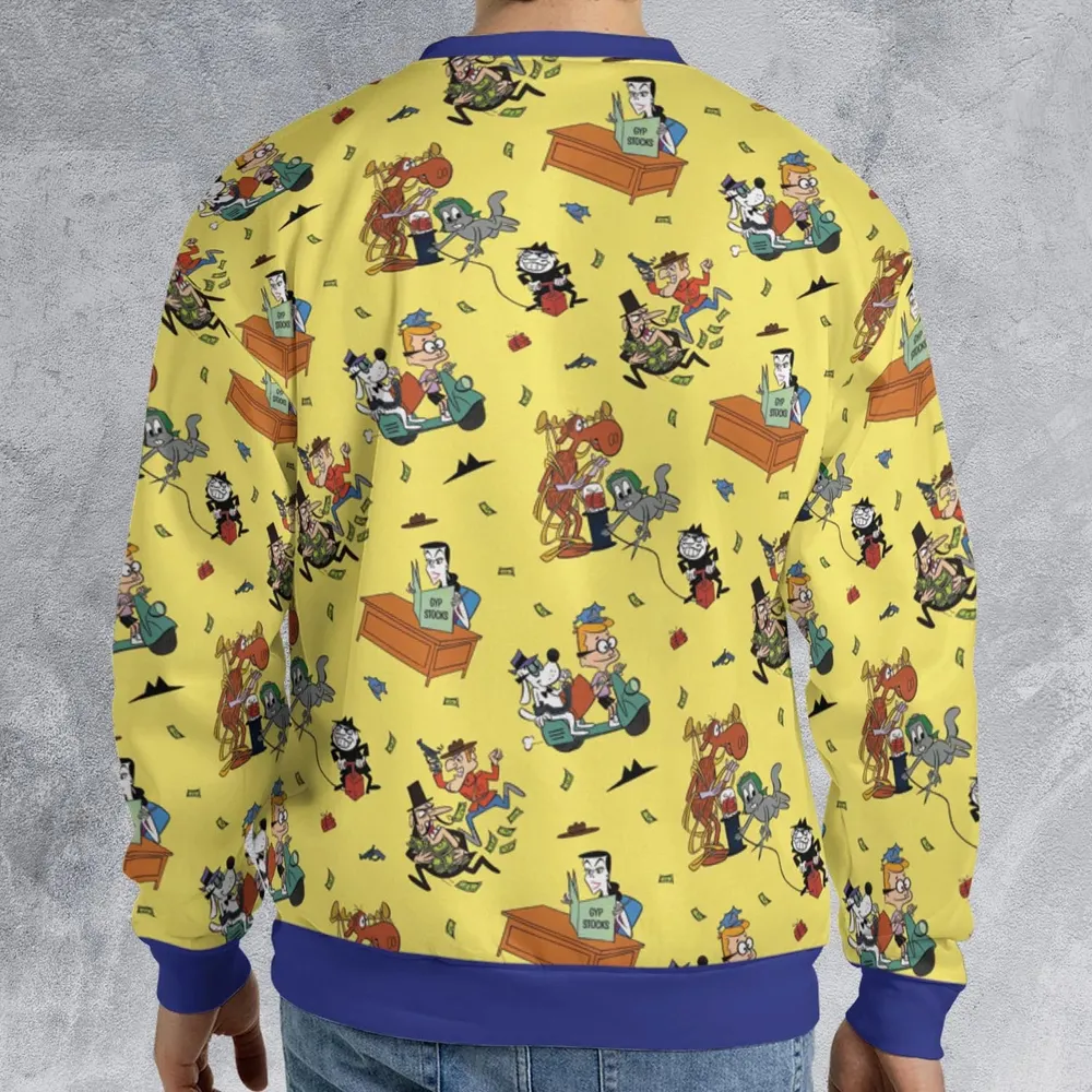 Moose And Squirrel The Adventures of Rocky and Bullwinkle All-over Print Sweatshirt - 2