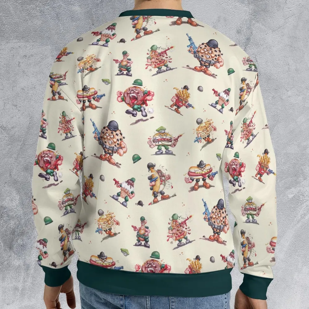 Kitchen Commandos and Refrigerator Rejects Food Fighters All-over Print Sweatshirt - 2