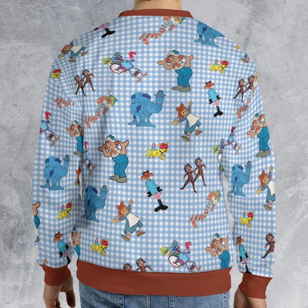 Wholesome Memories Stitched Raggedy Ann & Andy All-over Print Sweatshirt - 2