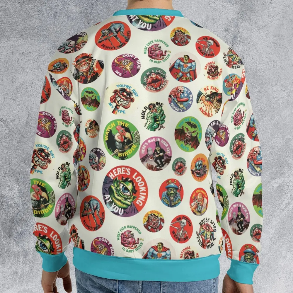 Nostalgic Memories Ugly Buttons All-over Print Sweatshirt - 2