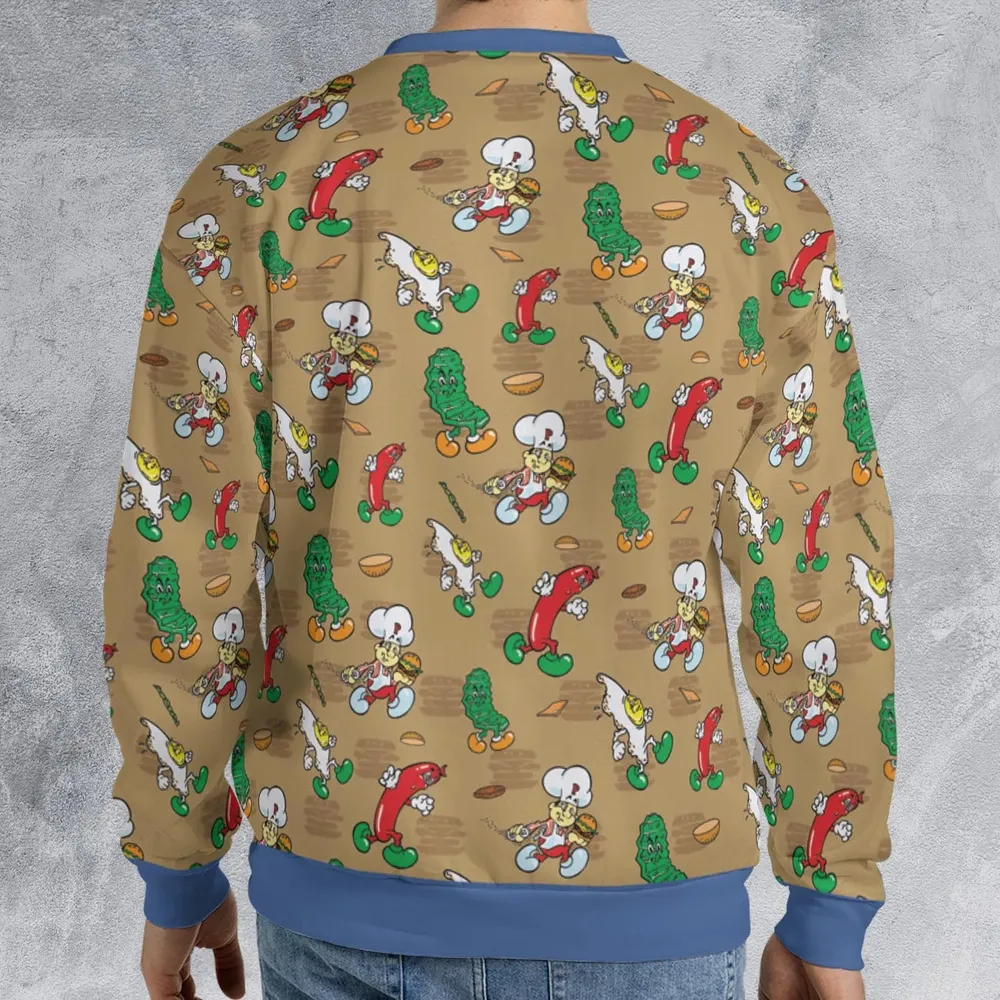BurgerTime Arcade All-over Print Sweatshirt - 2