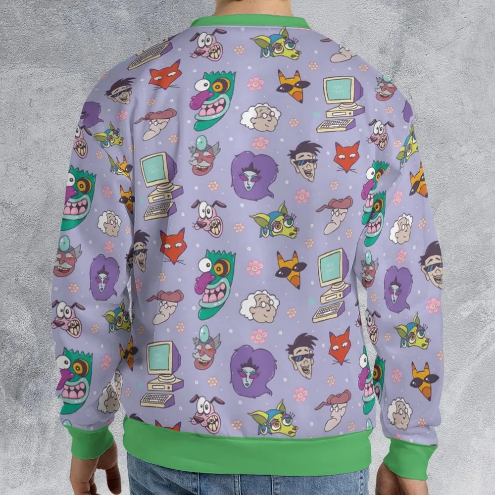 Floral Courage Courage the Cowardly Dog All-over Print Sweatshirt - 2