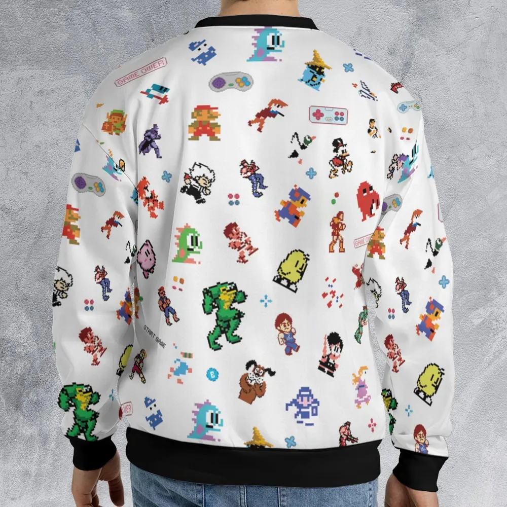 Iconic Video Game Characters All-over Print Sweatshirt - 2