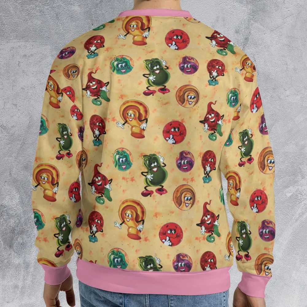 Old Board Game Pizza Party All-over Print Sweatshirt - 2