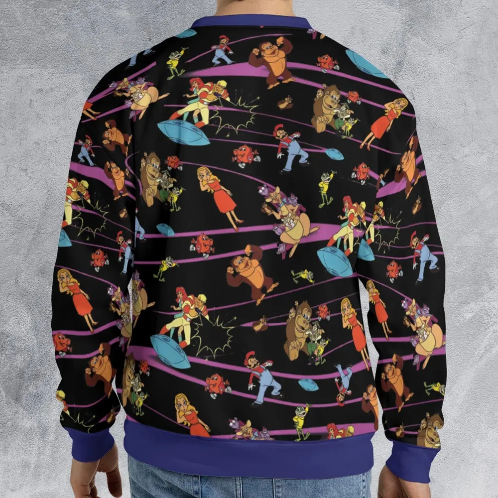 Saturday Supercade Characters All-over Print Sweatshirt - 2