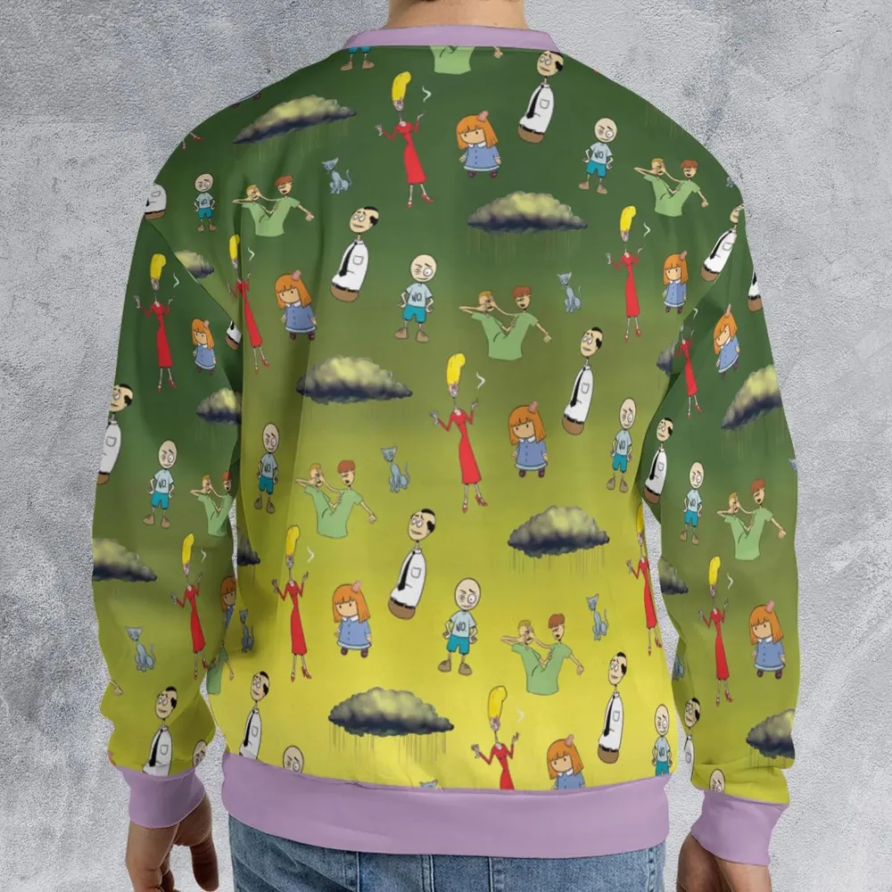 The Oblongs Retro TV Show All-over Print Sweatshirt - 2