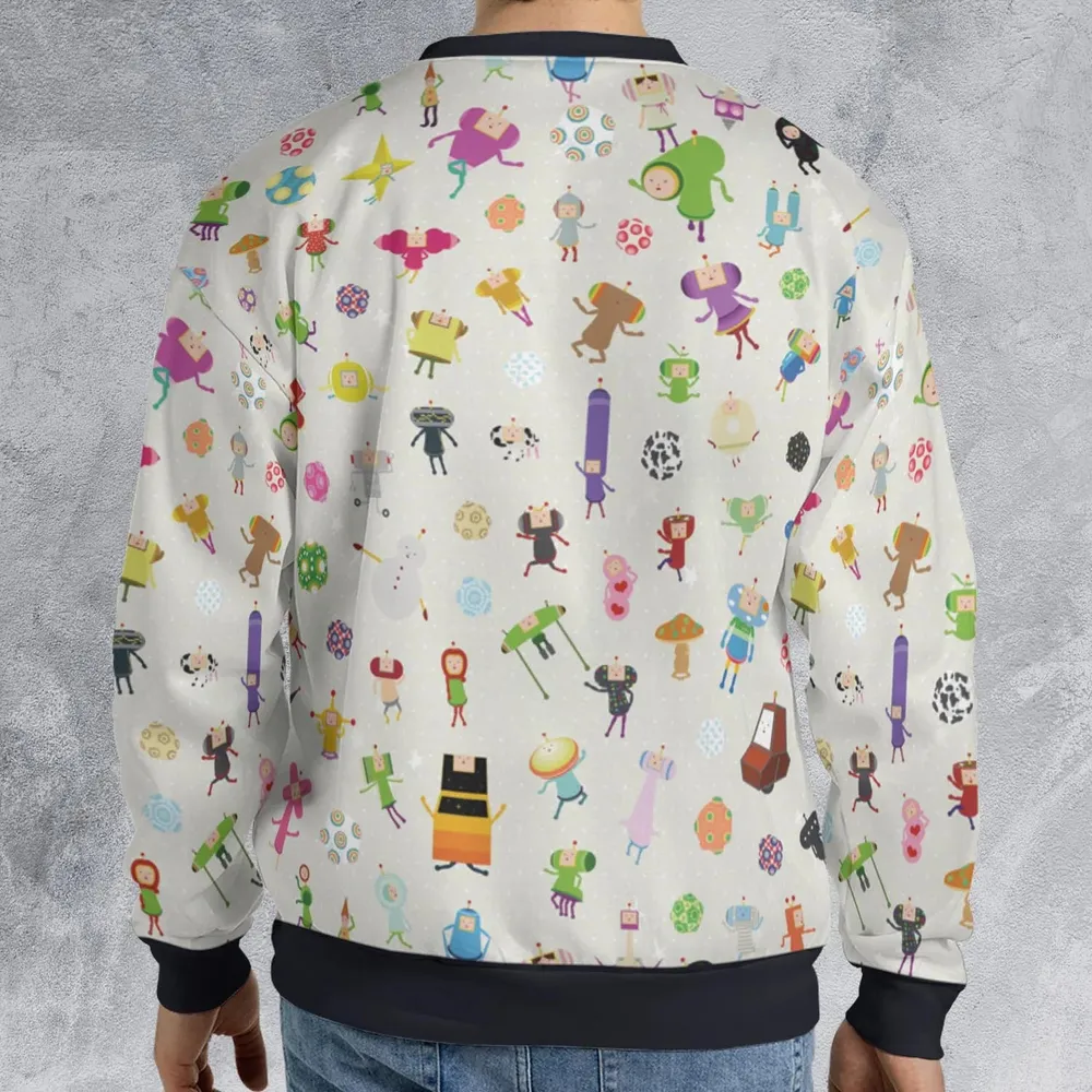 Cute Characters Katamari All-over Print Sweatshirt - 2