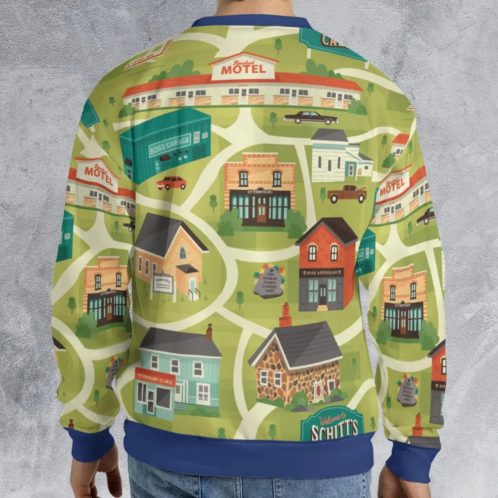 Schitt's Creek Town Map All-over Print Sweatshirt - 2