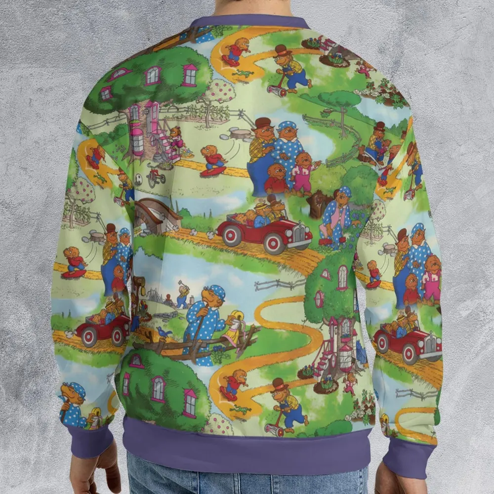 A Big Treehouse Berenstain Bears All-over Print Sweatshirt - 2
