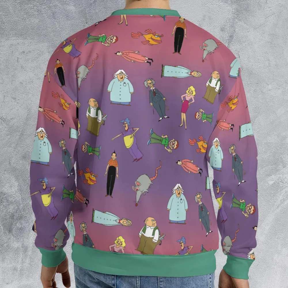 The Completely Mental Misadventures of Ed Grimley Characters All-over Print Sweatshirt - 2