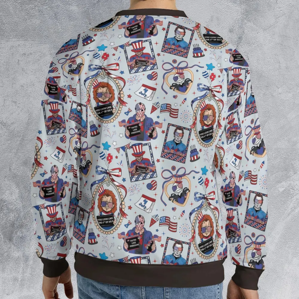 Patriotic Horror All-over Print Sweatshirt - 2