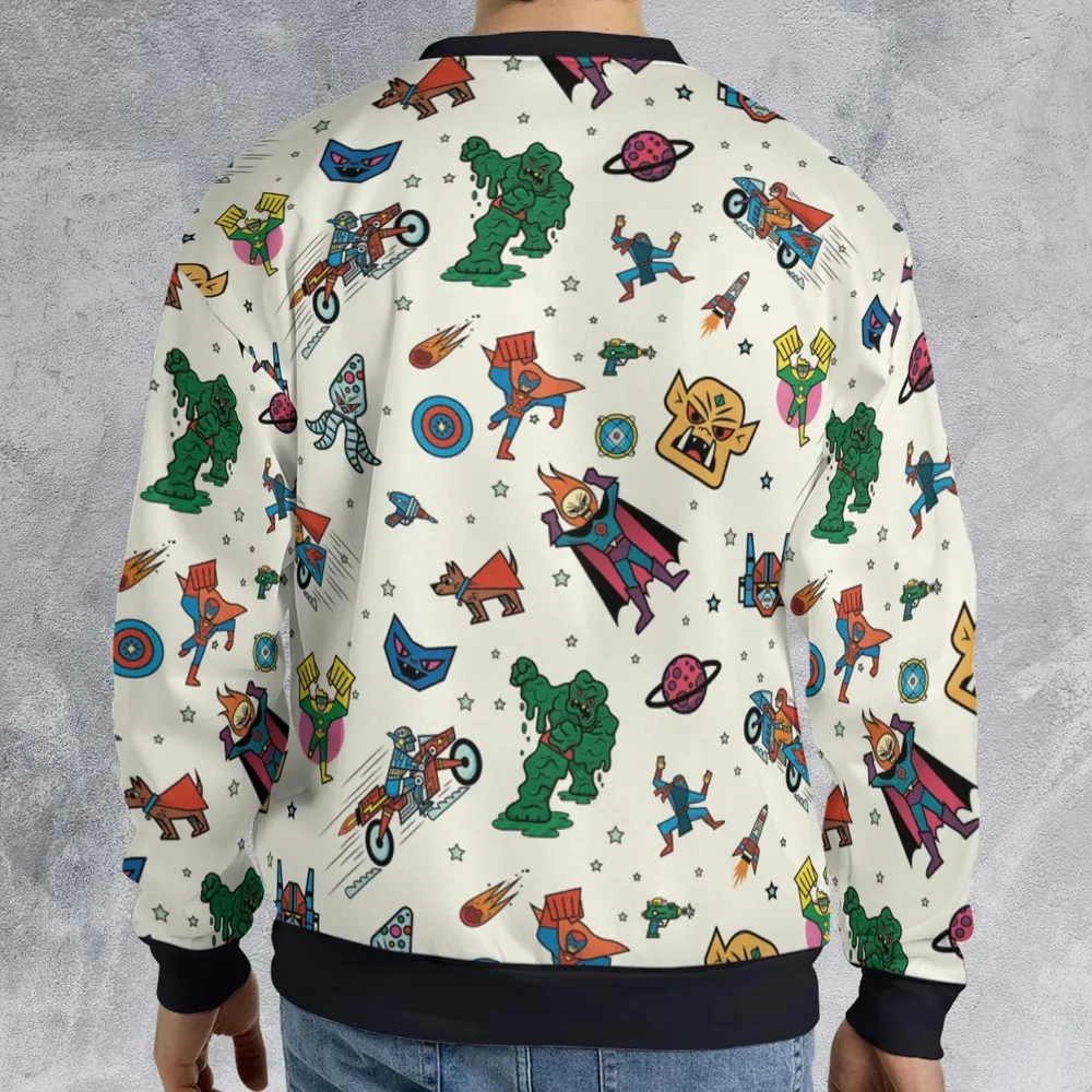 Nastalgic Cartoon Villains All-over Print Sweatshirt - 2