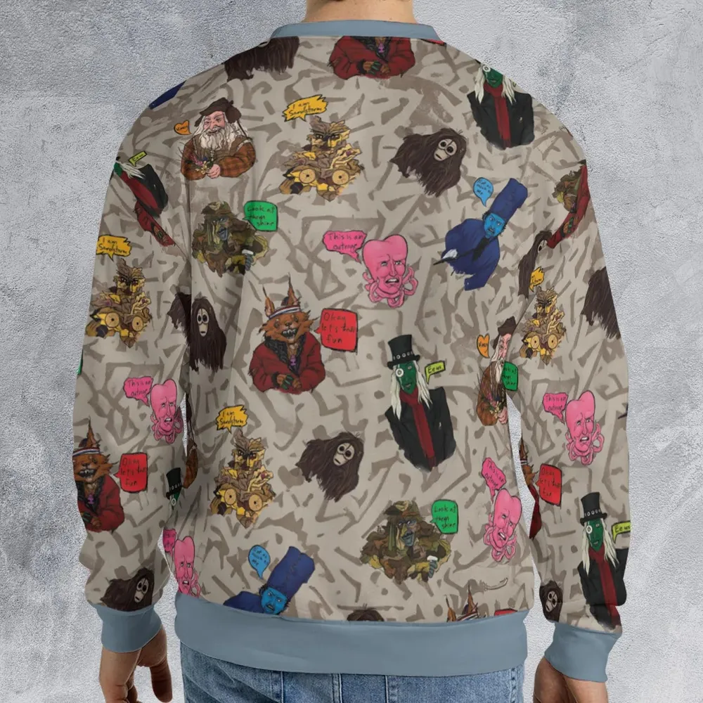 Look At Them Shine Mighty Boosh All-over Print Sweatshirt - 2