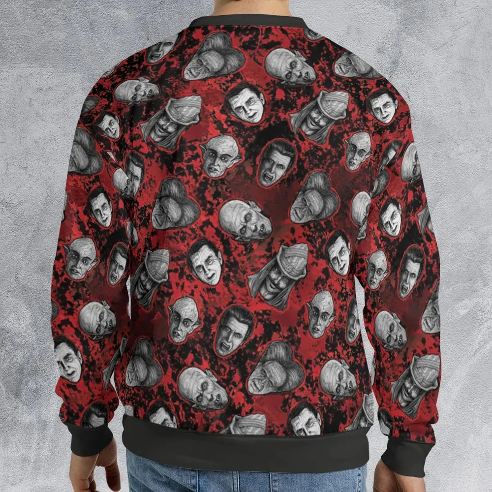 Many Faces Of Dracula All-over Print Sweatshirt - 2