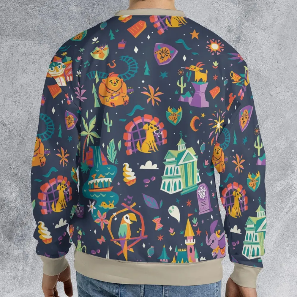 Magic Kingdom Theme All-over Print Sweatshirt - 2