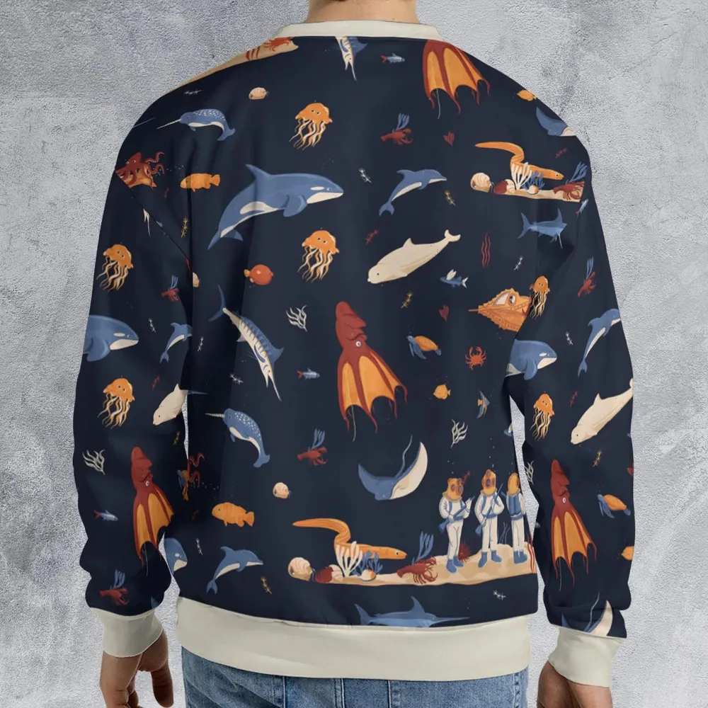 Around The Word Under The Sea All-over Print Sweatshirt - 2