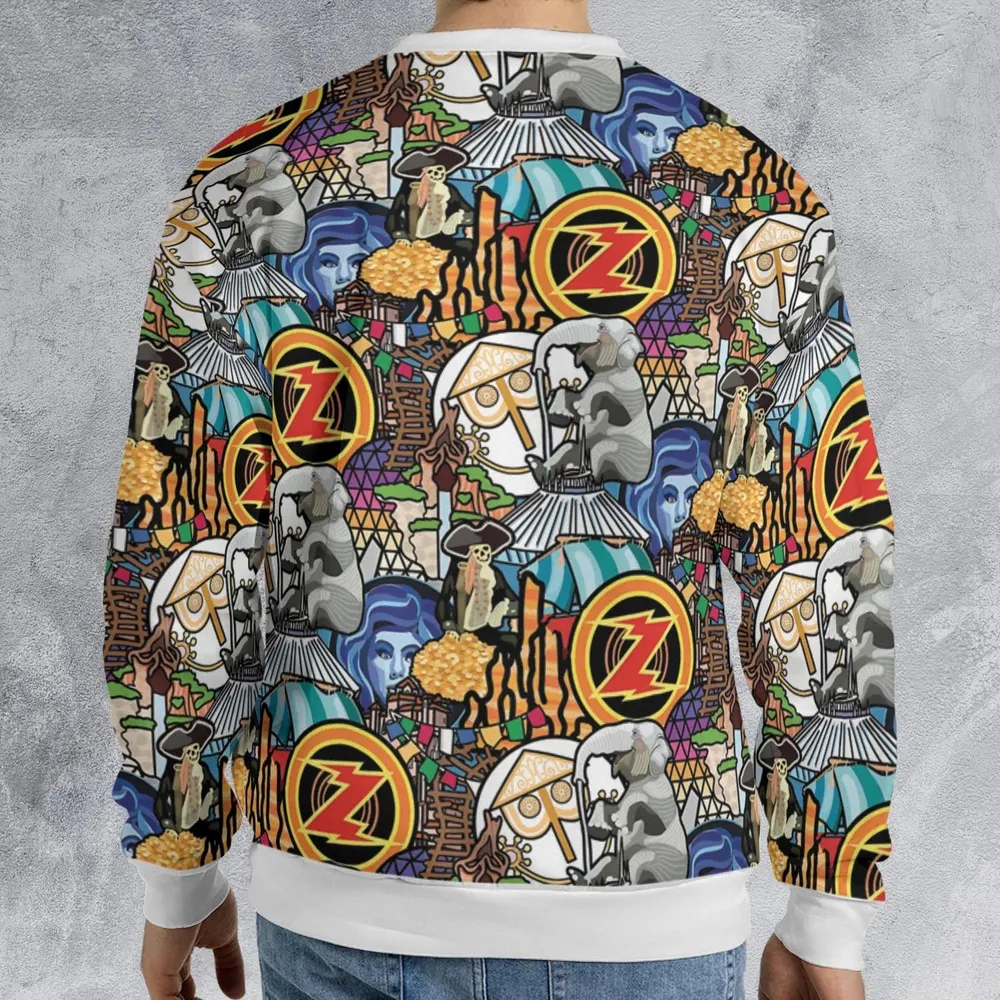 Ride Icon Collage All-over Print Sweatshirt - 2
