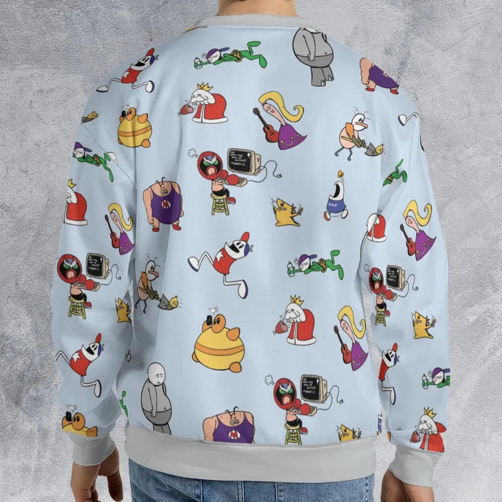 Retro Webtoon Homestar All-over Print Sweatshirt - 2