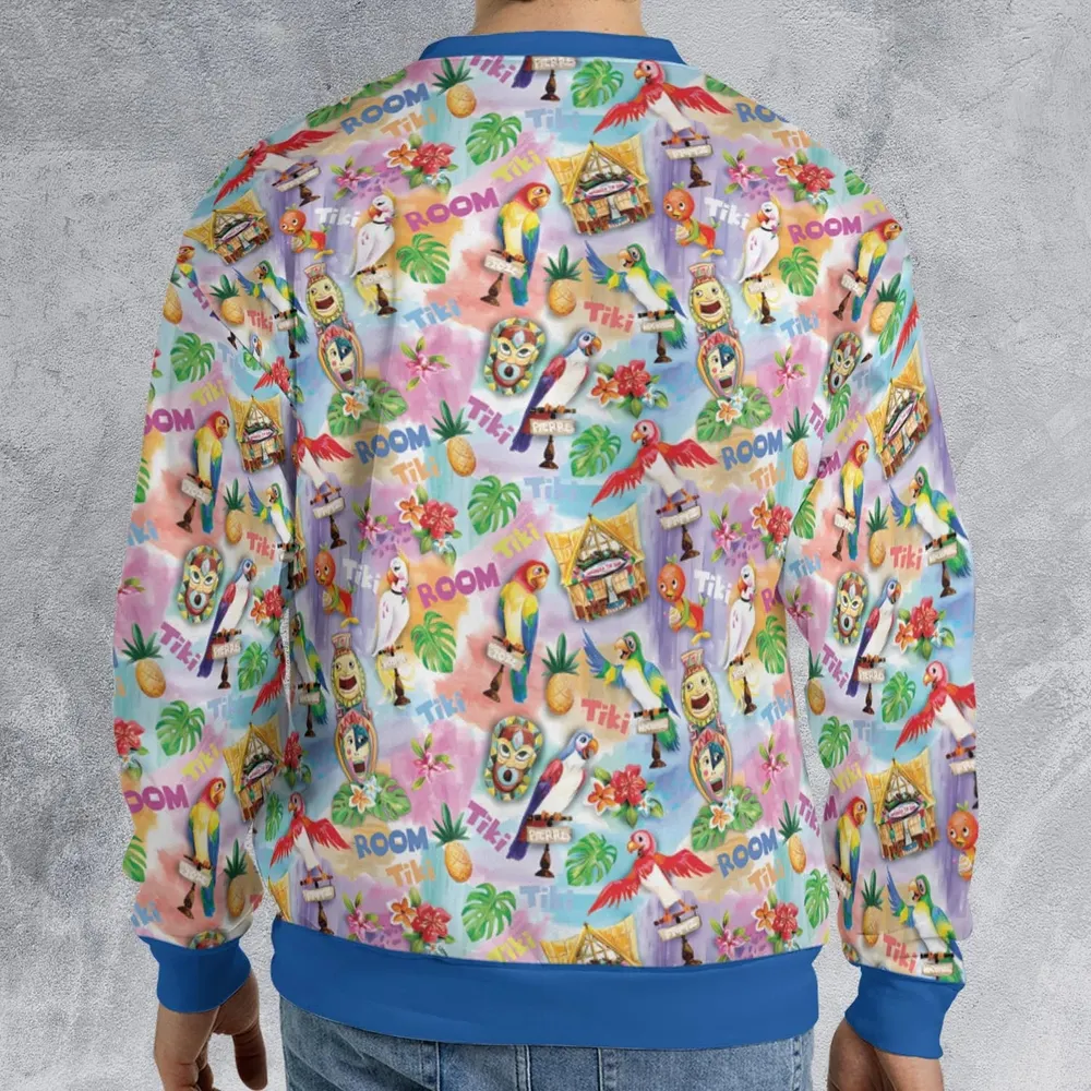 Tiki Room With Orange Bird All-over Print Sweatshirt - 2