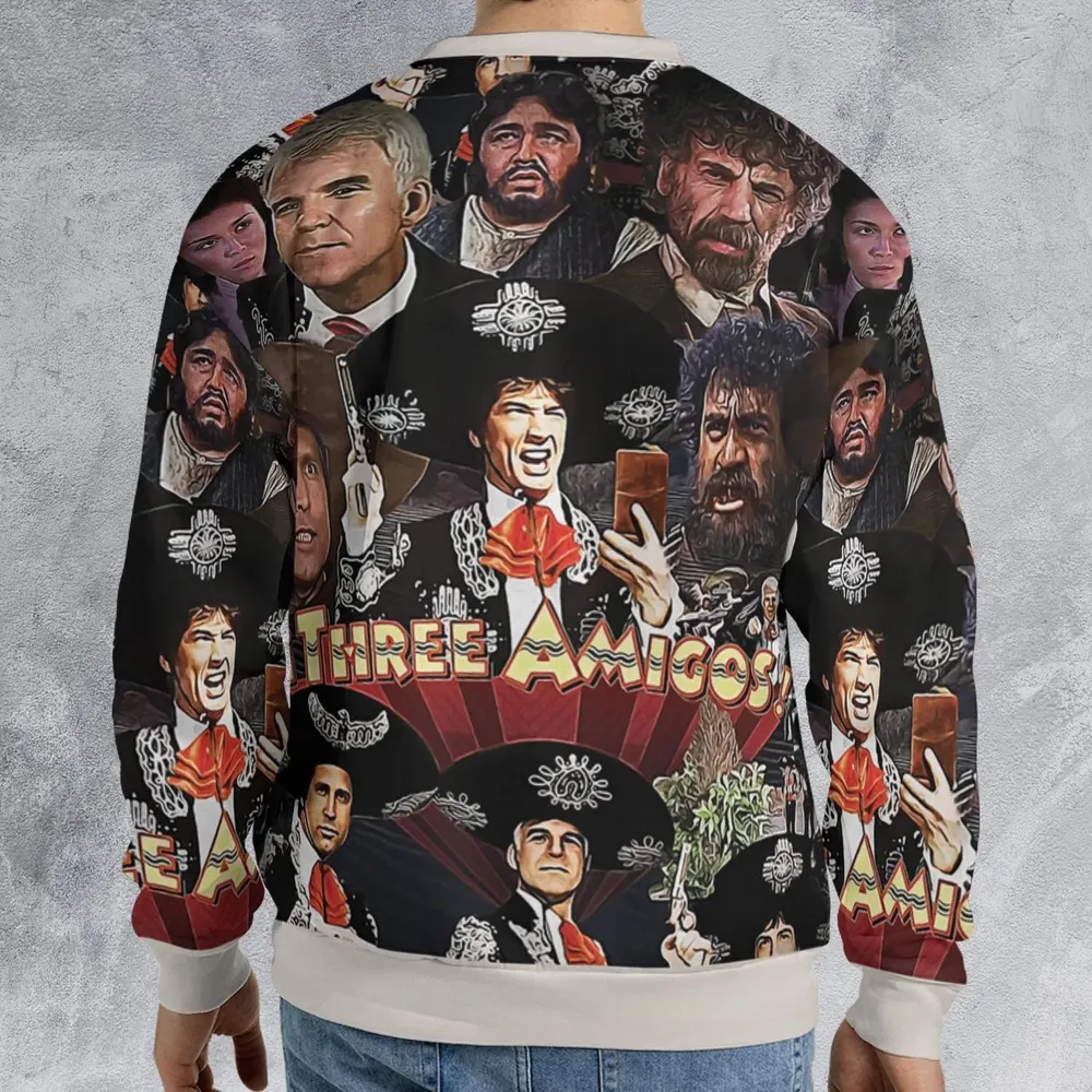 Three Amigos and the Infamous El Guapo All-over Print Sweatshirt - 2