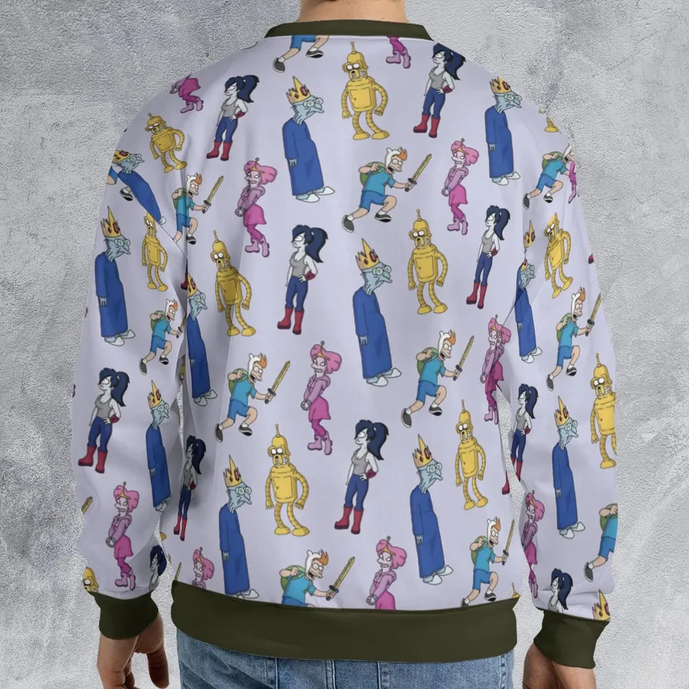Future Time Futurama Adventure Time Mashup All-over Print Sweatshirt - 2