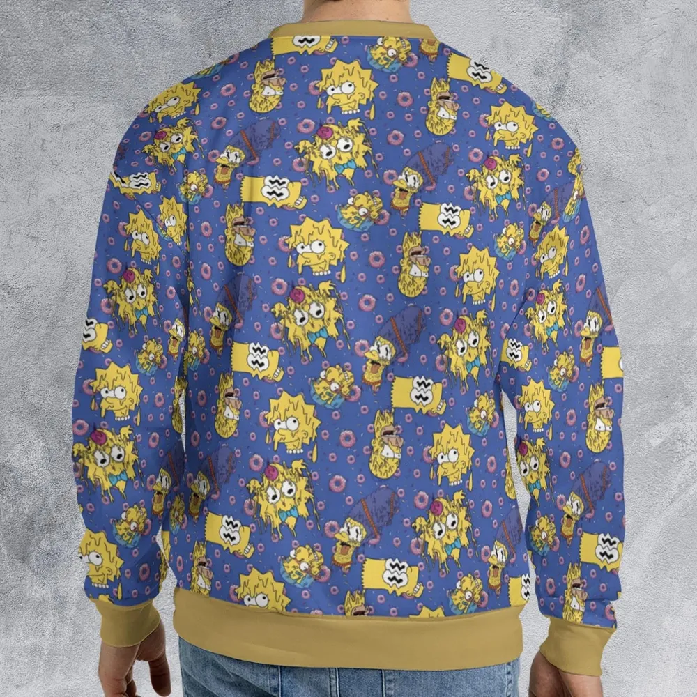 Trippy Simpsons Melting All-over Print Sweatshirt - 2